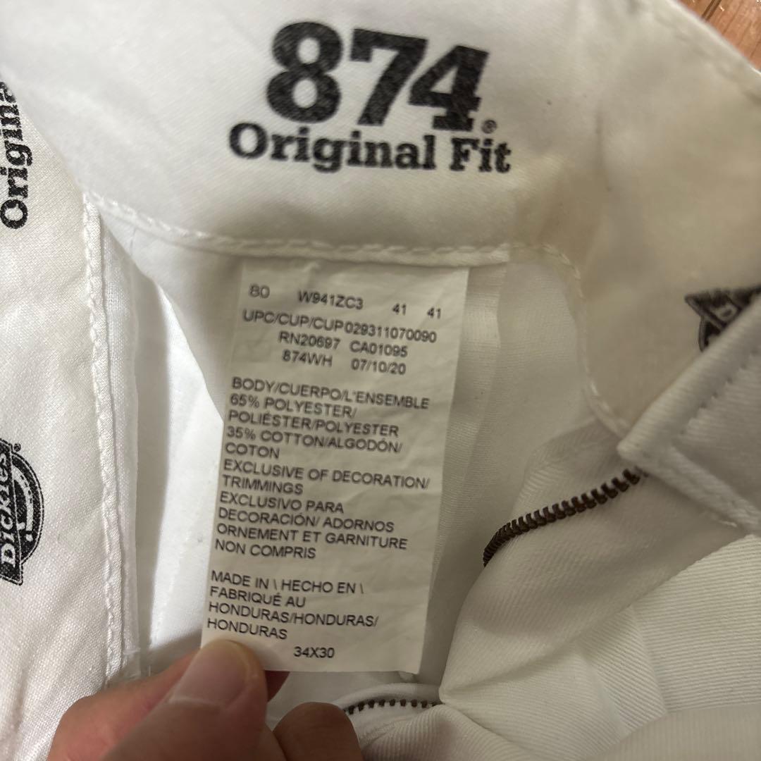 デッキーズ　dickies 874 34×30 ゴールデンサイズ　ホワイト