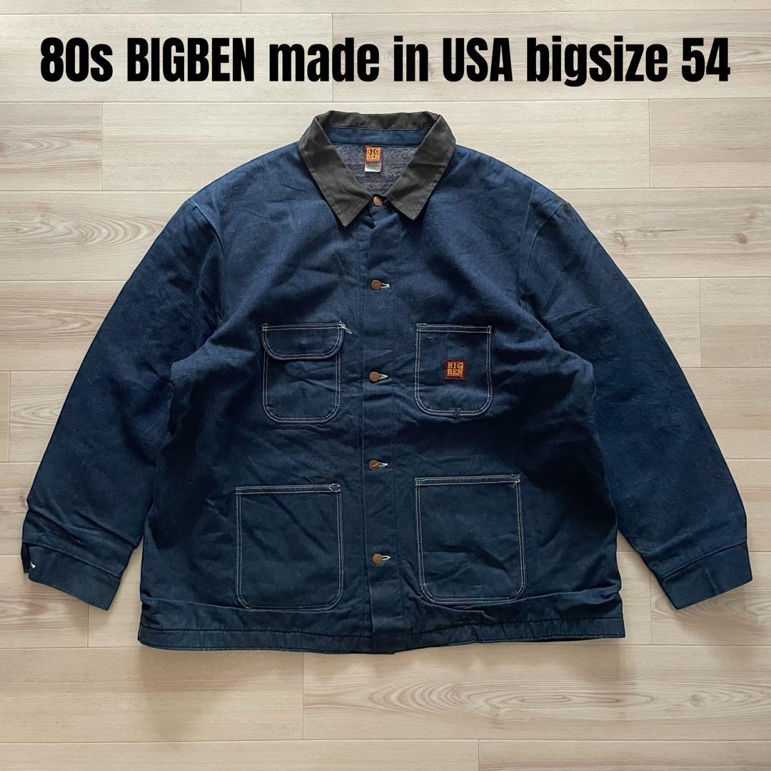 80s USA製 BIGBEN デニムカバーオール 裏地ブランケット 襟コーズ