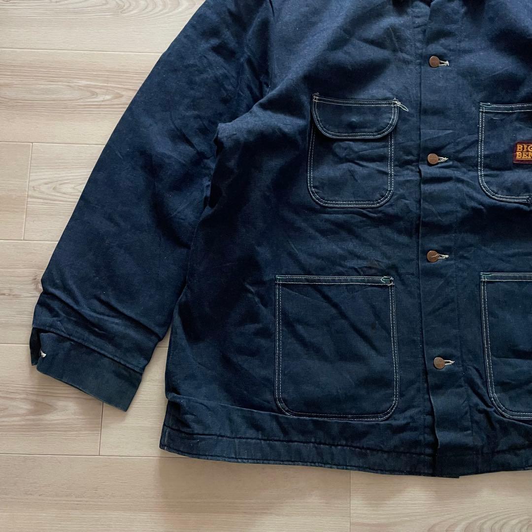 80s USA製 BIGBEN デニムカバーオール 裏地ブランケット 襟コーズ