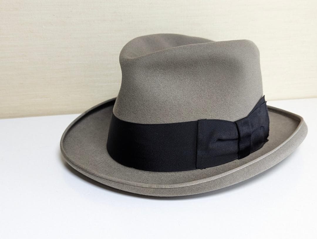 Cavanagh USAヴィンテージ ホンブルグハット グレー Mサイズ