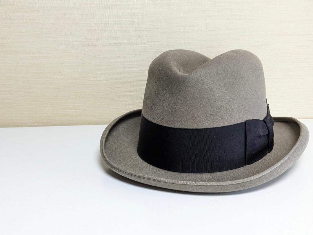 Cavanagh USAヴィンテージ ホンブルグハット グレー Mサイズ