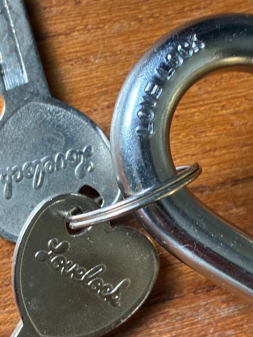 アンティーク 南京錠　鍵 パッドロック　Love lock　キー　真鍮　アメリカ