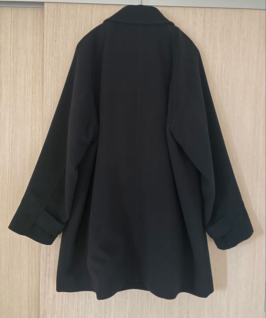 未使用　かぐれ　ウールシングルPコート【25AW 】BLACK