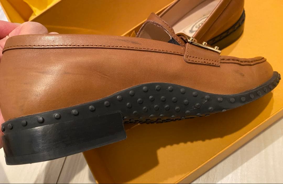 【TOD'S 】ブラウンローファー / size:37★新品保存袋つき