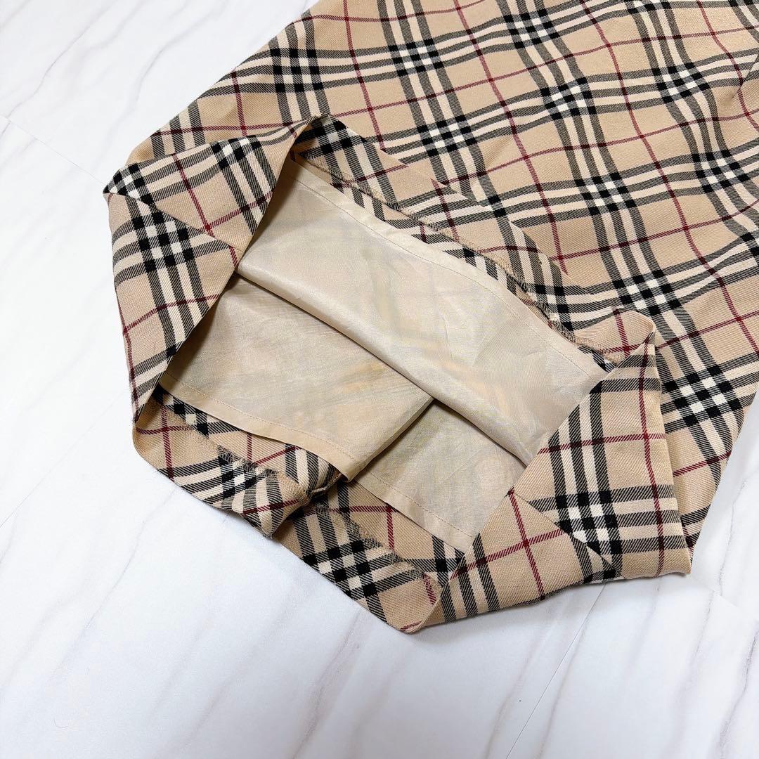 バーバリーブルーレーベル ワンピース ホースロゴ刺繍 ノバチェック 38 Y2K