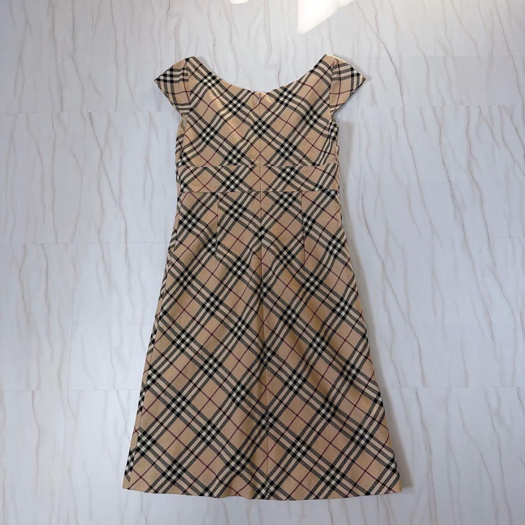 バーバリーブルーレーベル ワンピース ホースロゴ刺繍 ノバチェック 38 Y2K