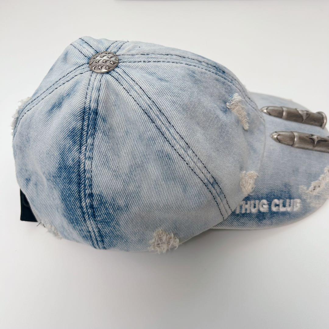 【希少】thug club サグクラブ LIFE CAP キャップ デニム 銃弾