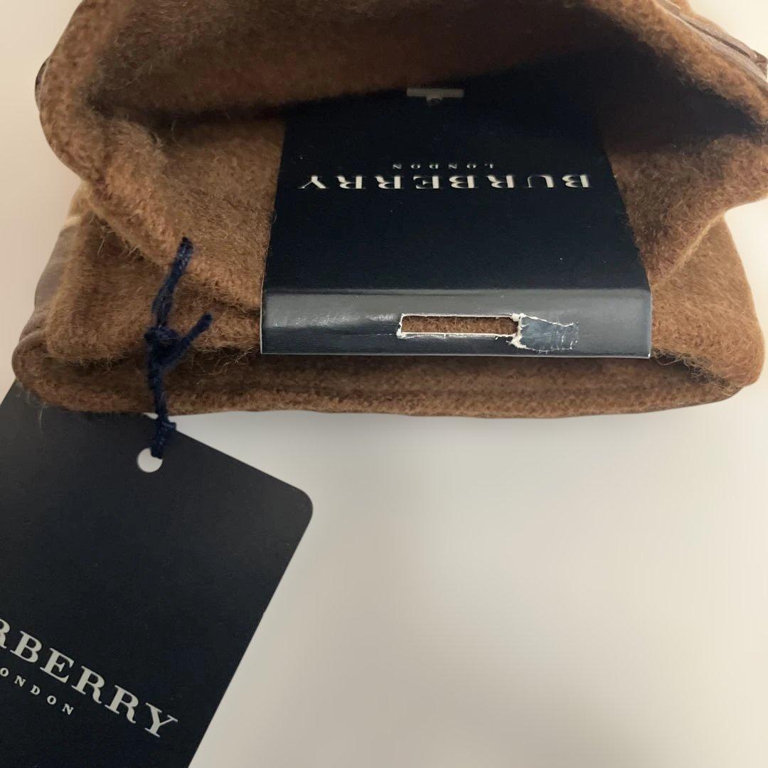 【タグ付き未使用】 BURBERRY LONDON 手袋　グラブ　カシミヤ混