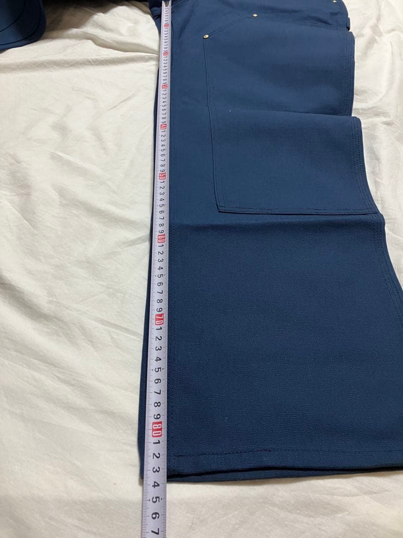 レアB01 ネイビー USA製 ダブルニー Ｗ34L32 未使用 カーハート 紺