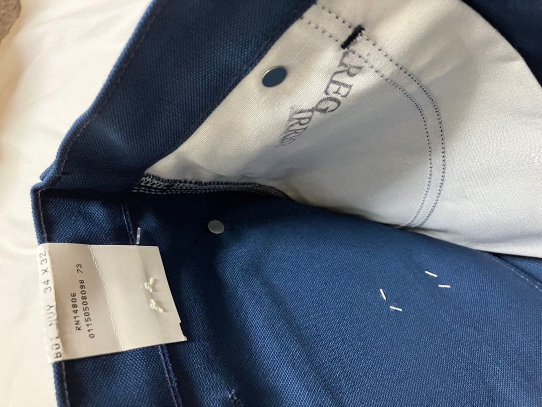 レアB01 ネイビー USA製 ダブルニー Ｗ34L32 未使用 カーハート 紺