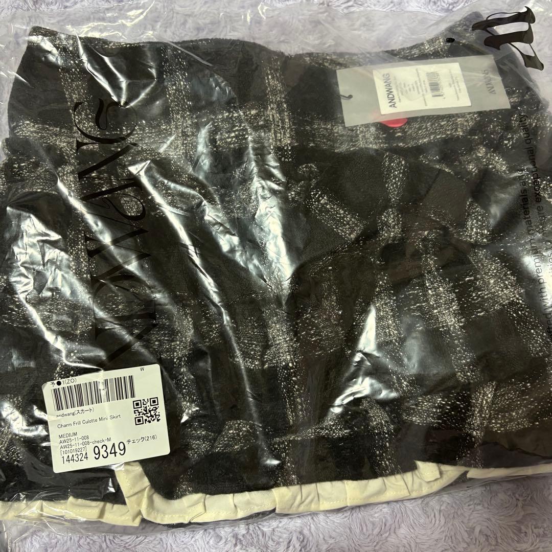スカート andwang Charm frill culotte mini skirt