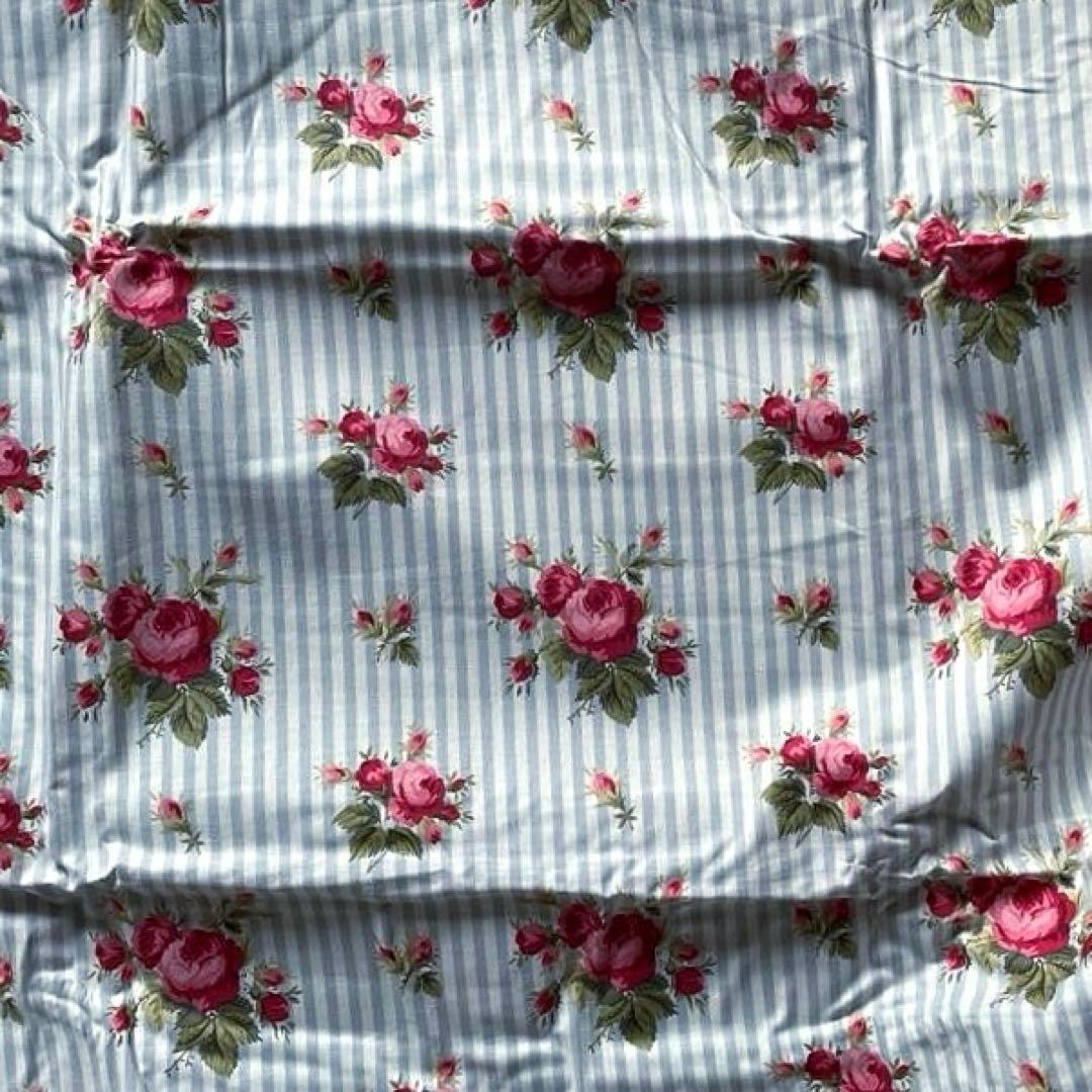 未使用⭐︎ラルフローレンホーム⭐︎ストライプx花柄⭐︎フィッテドシーツ⭐︎シングルサイズ