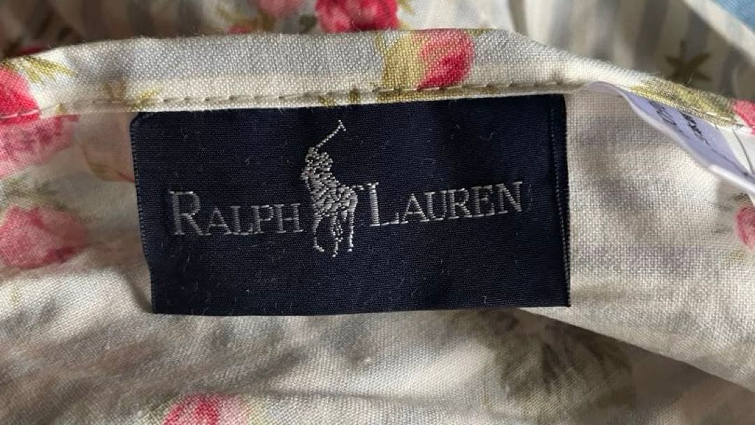 未使用⭐︎ラルフローレンホーム⭐︎ストライプx花柄⭐︎フィッテドシーツ⭐︎シングルサイズ