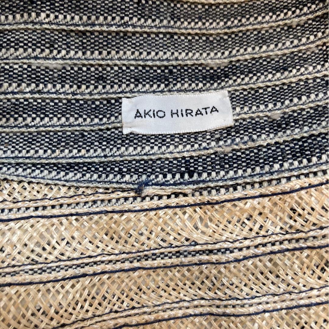 超美品　アキオヒラタ　サンバイザー　Lサイズ　リボン付(取り外し可能)