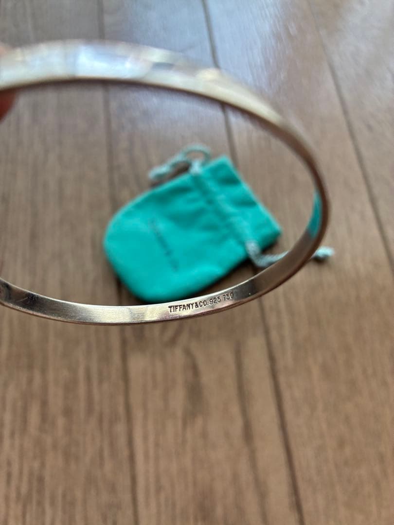 シルバー925 と18Kシンプルバングル ティファニー