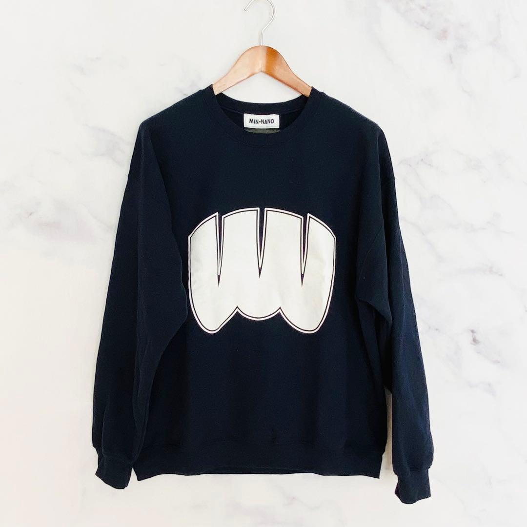 wake. sapporo MINNANO スウェット　NAVY-WHI