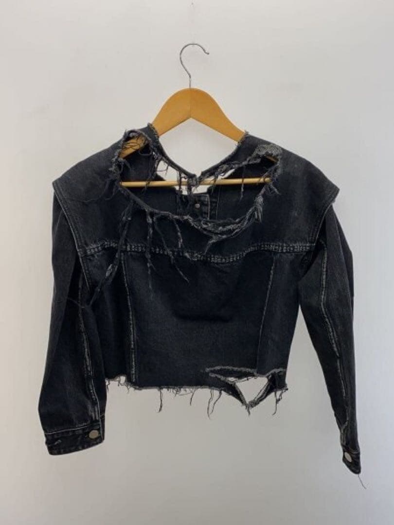 perverse デニム2wayジャケット　ブラック