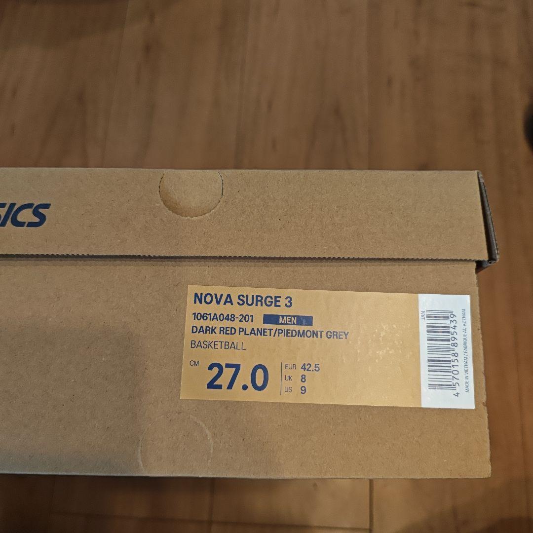 ASICS NOVA SURGE 3 バスケットシューズ 27.0 cm