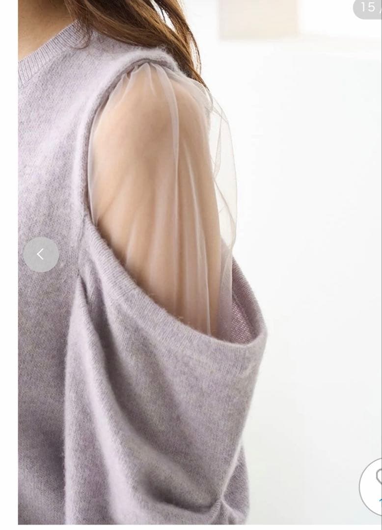 新作新品タグ付き　スナイデル♡ シースルーショルダーニットワンピース