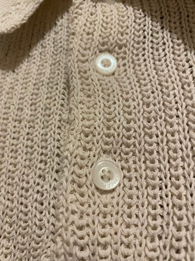 【みん】FRED PERRY フレッドペリー ニットポロ リネンライク