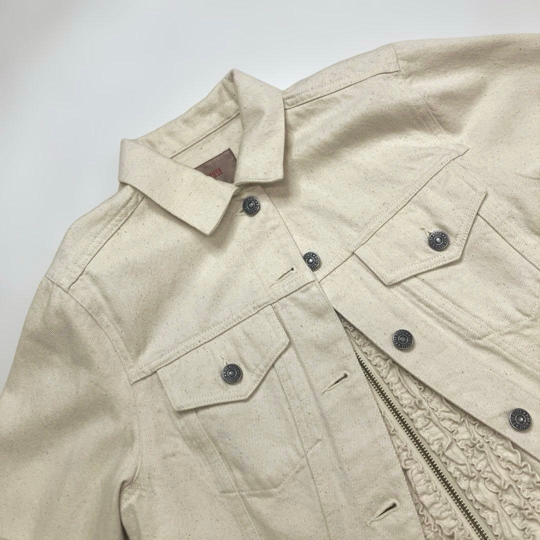 【新品未使用】ピンクハウス ピコフリル 生成デニムジャケット/2024年 春