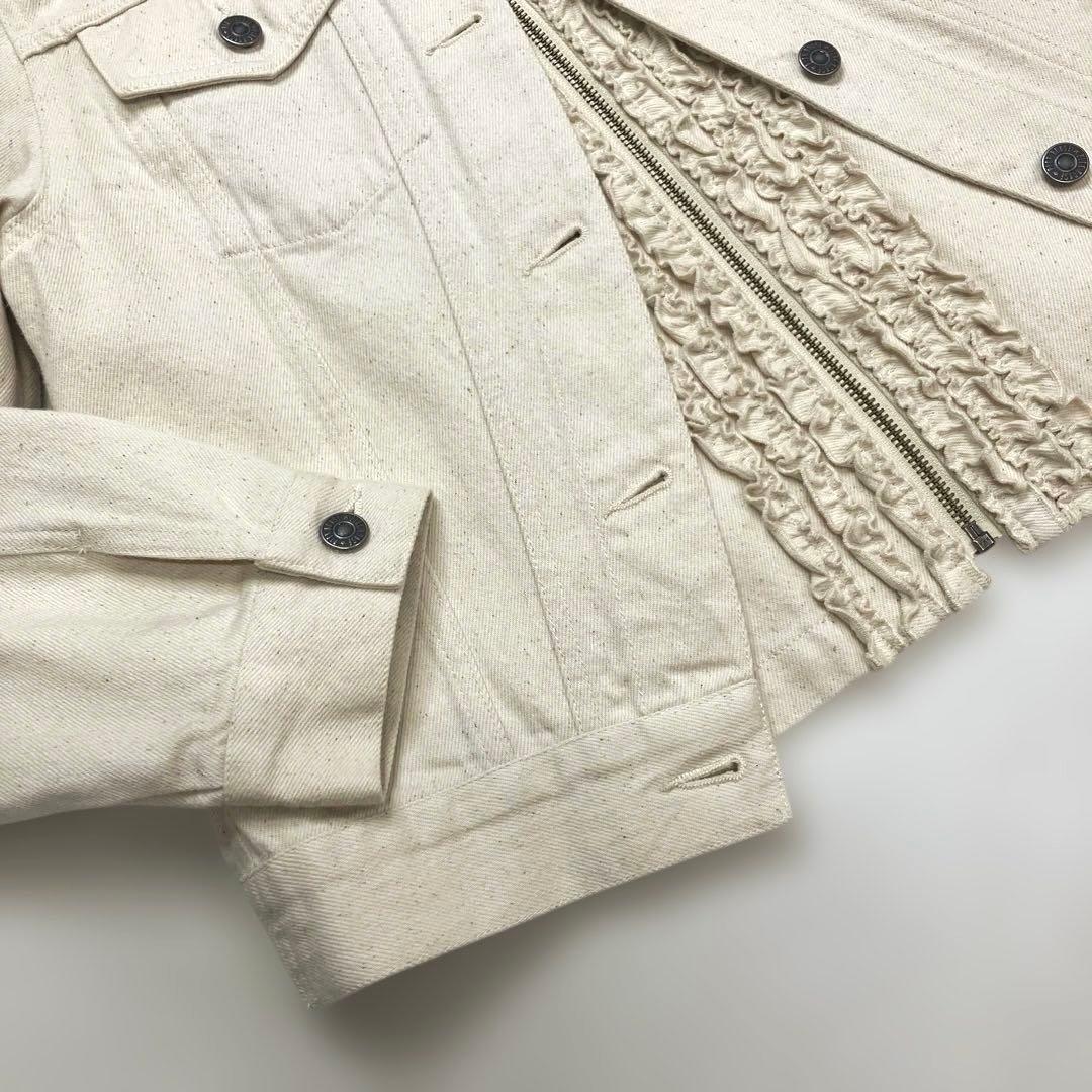 【新品未使用】ピンクハウス ピコフリル 生成デニムジャケット/2024年 春