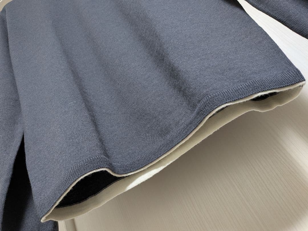 【新品約9万円】Cruciani クルチアーニ★グレー★クルーネックニット 46