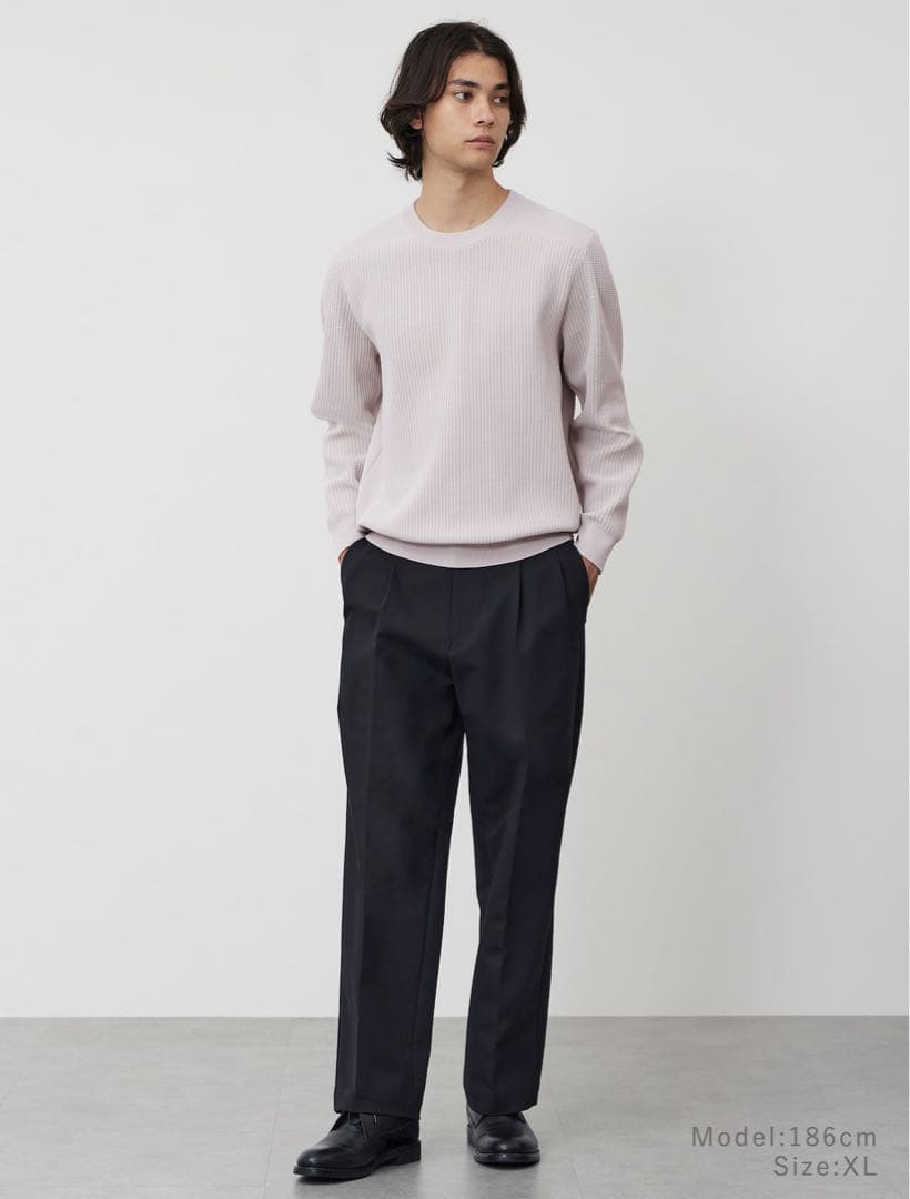 PLST コットンブレンドワイドパンツ