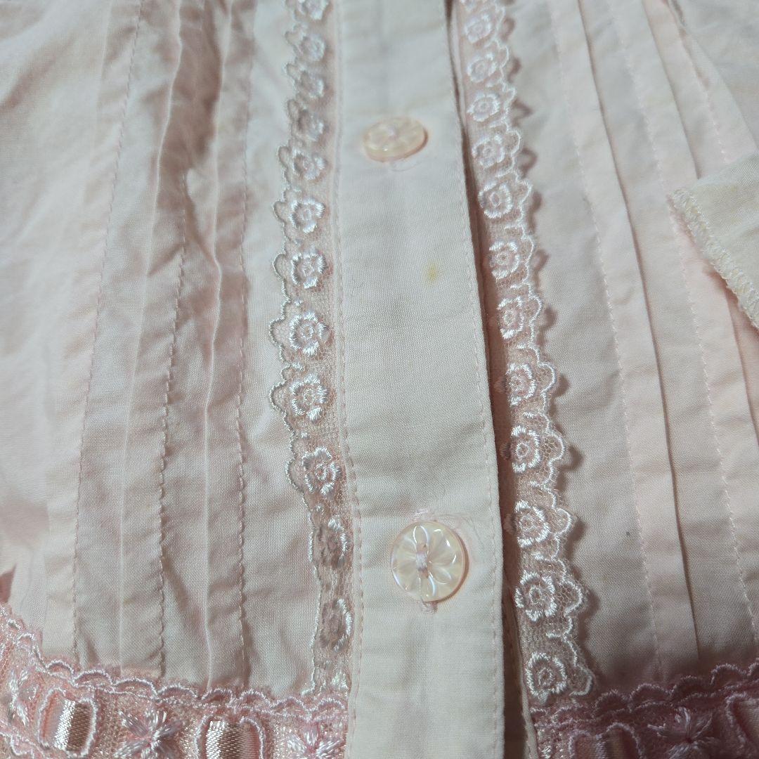 メタモルフォーゼ 丸襟ピンクレース ブラウス