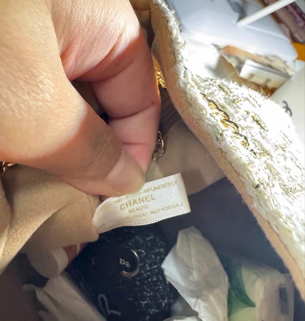 希少　レア　非売品 CHANEL ノベルティ ネイビー ツイード バケットバッグ