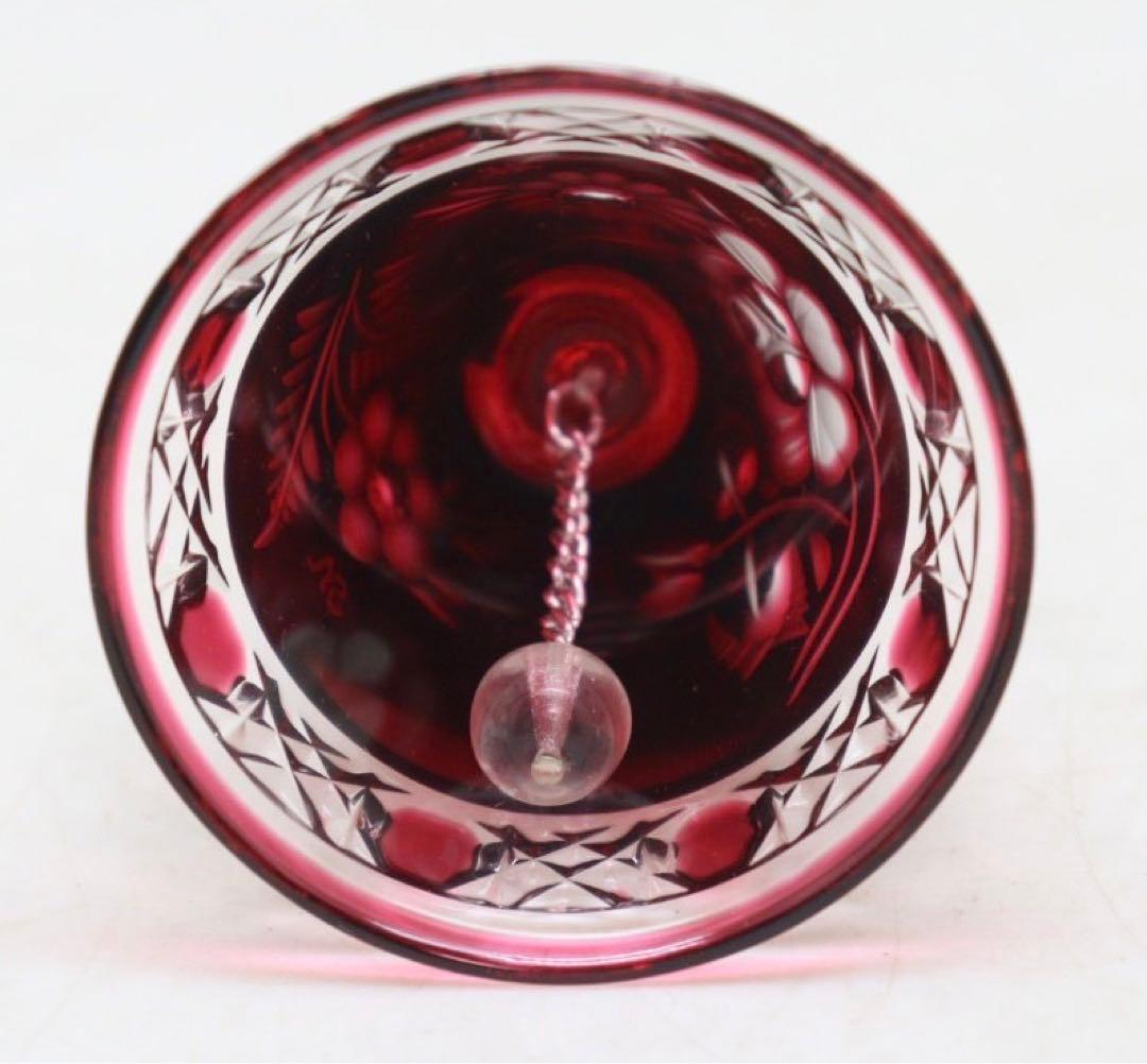 マイセン　クリスタル　ディナーベル　マイセンフラワー　レッド