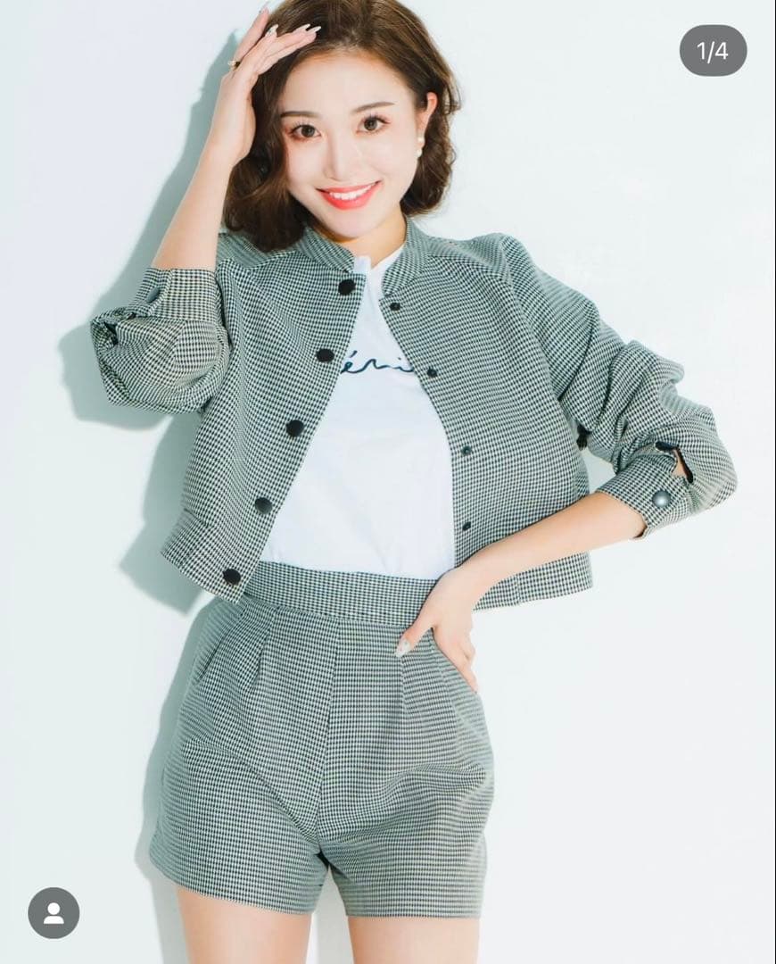 sheller シェリエ　千鳥ショートパンツ