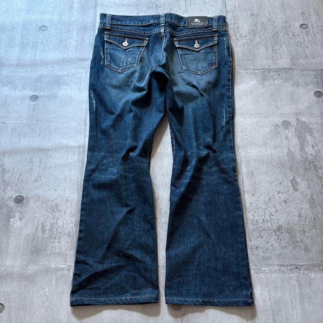 パンツ 00s BURBERRY BLACK LABEL flare jeans y2k