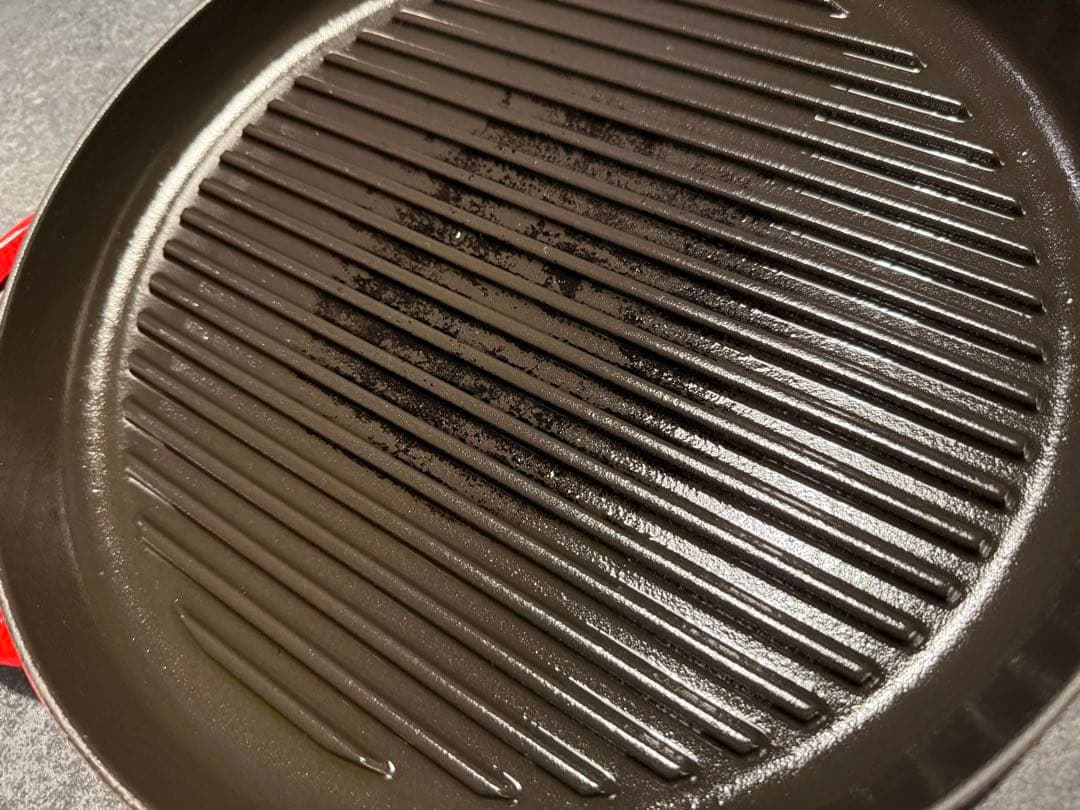 STAUB 赤 グリルパン 蓋付き