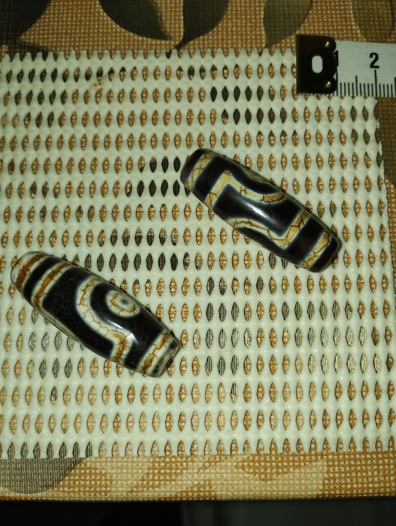 風化龍紋　二眼天珠 　夫婦の和睦、家庭円満、人間関係などの改善