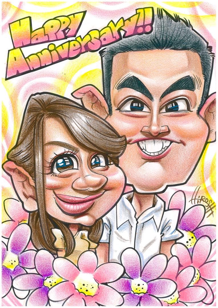 世界で1枚のオーダーメイド似顔絵★ハイクオリティver☆誕生日