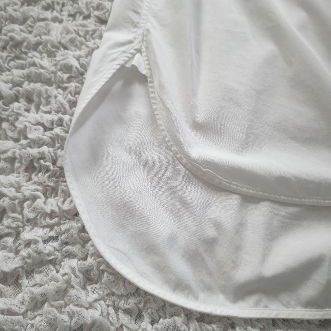 TICCA　定番　ビブヨークシャツ　コットン　ノーカラー　ホワイト　サイズ3