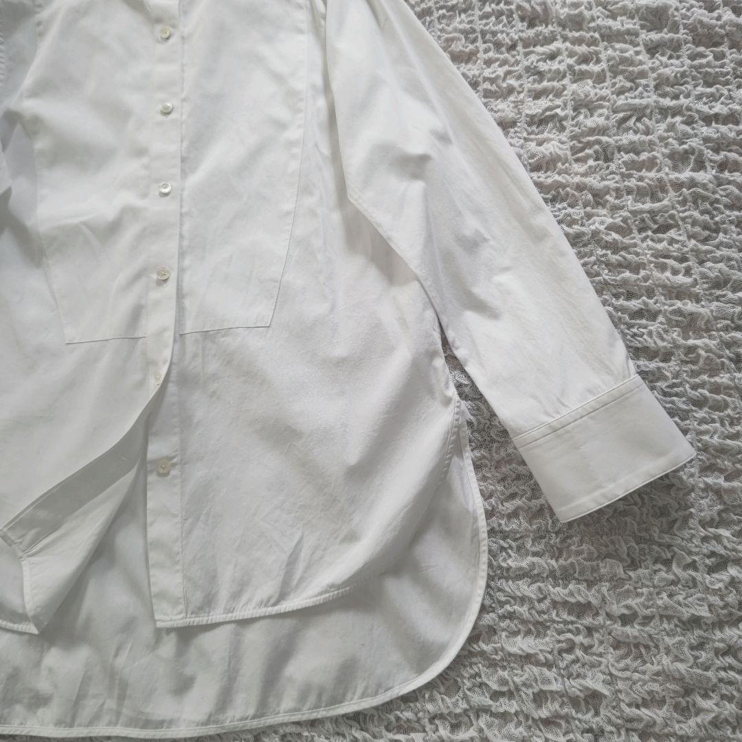 TICCA　定番　ビブヨークシャツ　コットン　ノーカラー　ホワイト　サイズ3