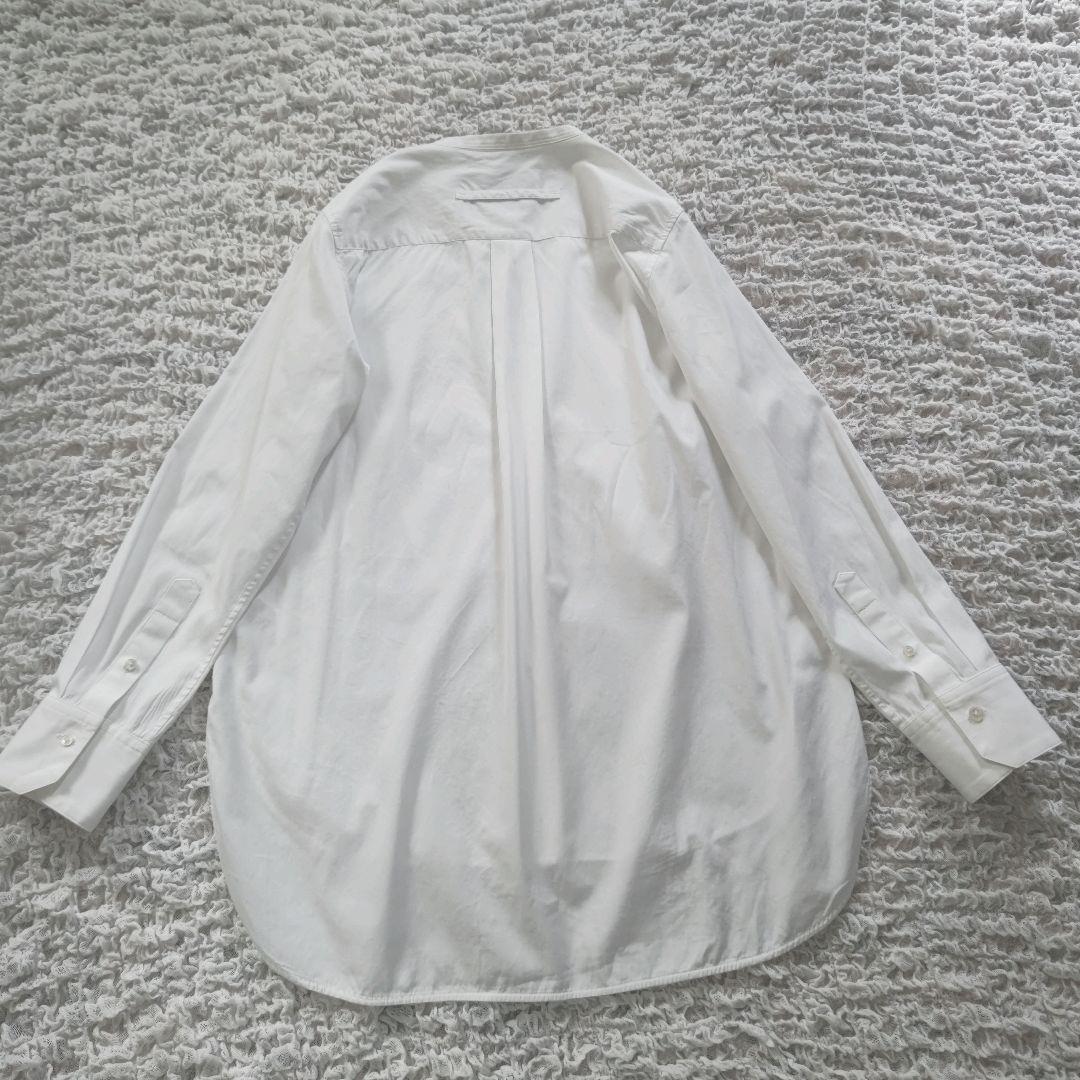 TICCA　定番　ビブヨークシャツ　コットン　ノーカラー　ホワイト　サイズ3
