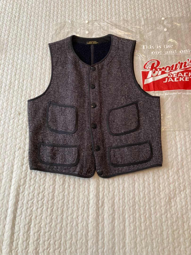 BROWN’S BEACH ブラウンズビーチ　ベスト　ごま塩　ロストヒルズ復刻