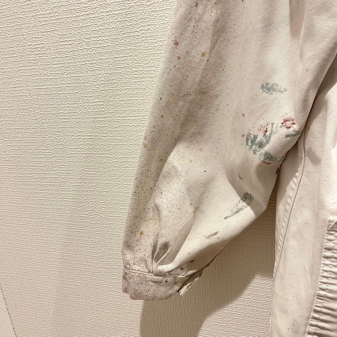 フレンチ カバーオール ワークジャケット ペンキ飛び ヴィンテージ 古着 ユーロ