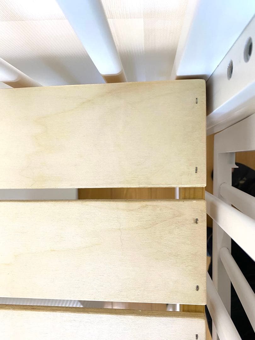 【aki】ベビーベッド 大和屋 ノモック Wドア　ハイ ミニ ホワイト