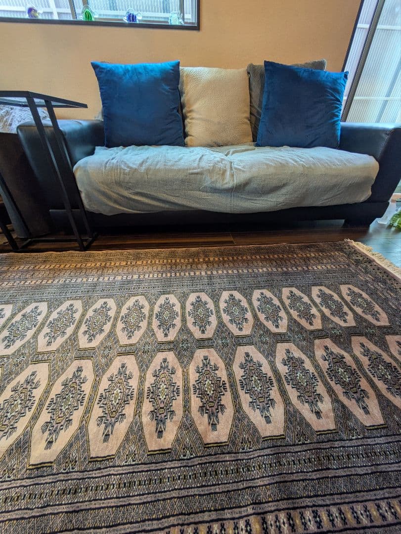 ヴィンテージラグ　トライバルラグ　パキスタン手織絨毯　203.5×119cm