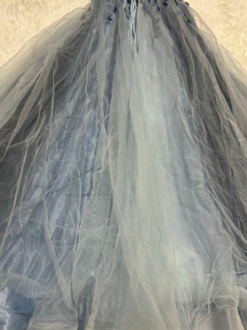 【JEAN MACLEAN/ジャンマクレーン】ロング　バースデードレス　ブルー