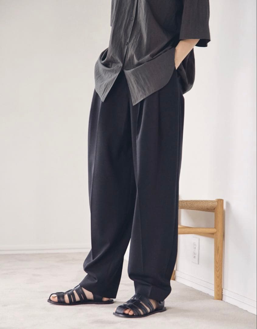 TODAYFUL ハイウエストタックトラウザース