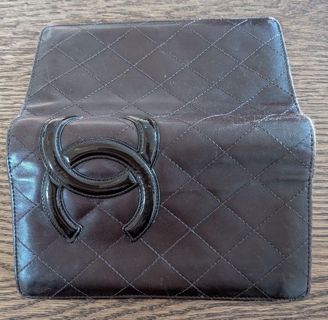 CHANEL カンボンライン 長財布　ブラウン ココマーク