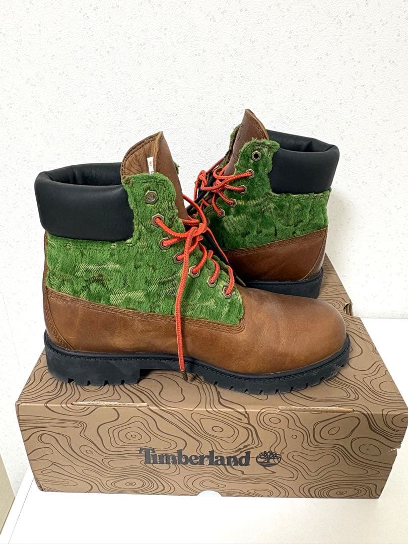 Timberland ハイカットブーツ ブラウン・グリーン【値下不可】