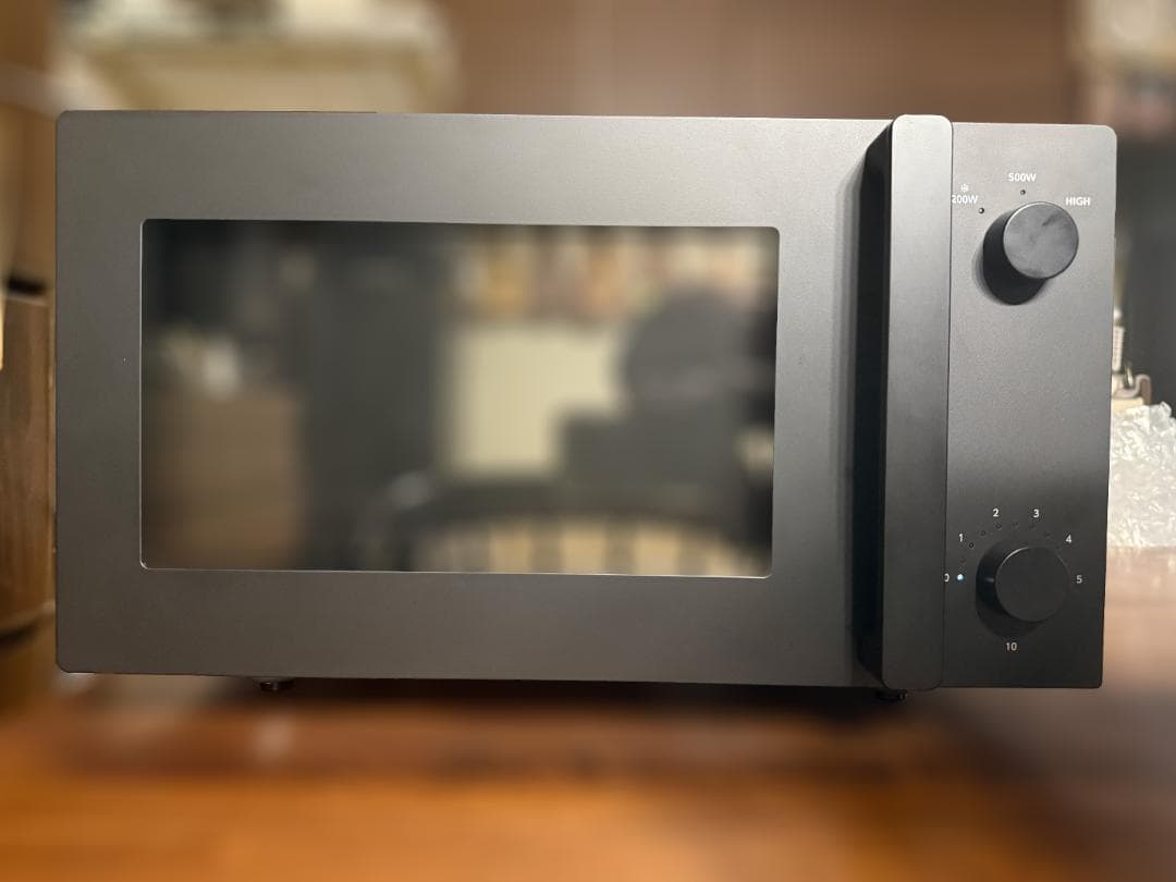 ツインバード 電子レンジ DR-E268 ブラック フラット庫内 美品 保証付