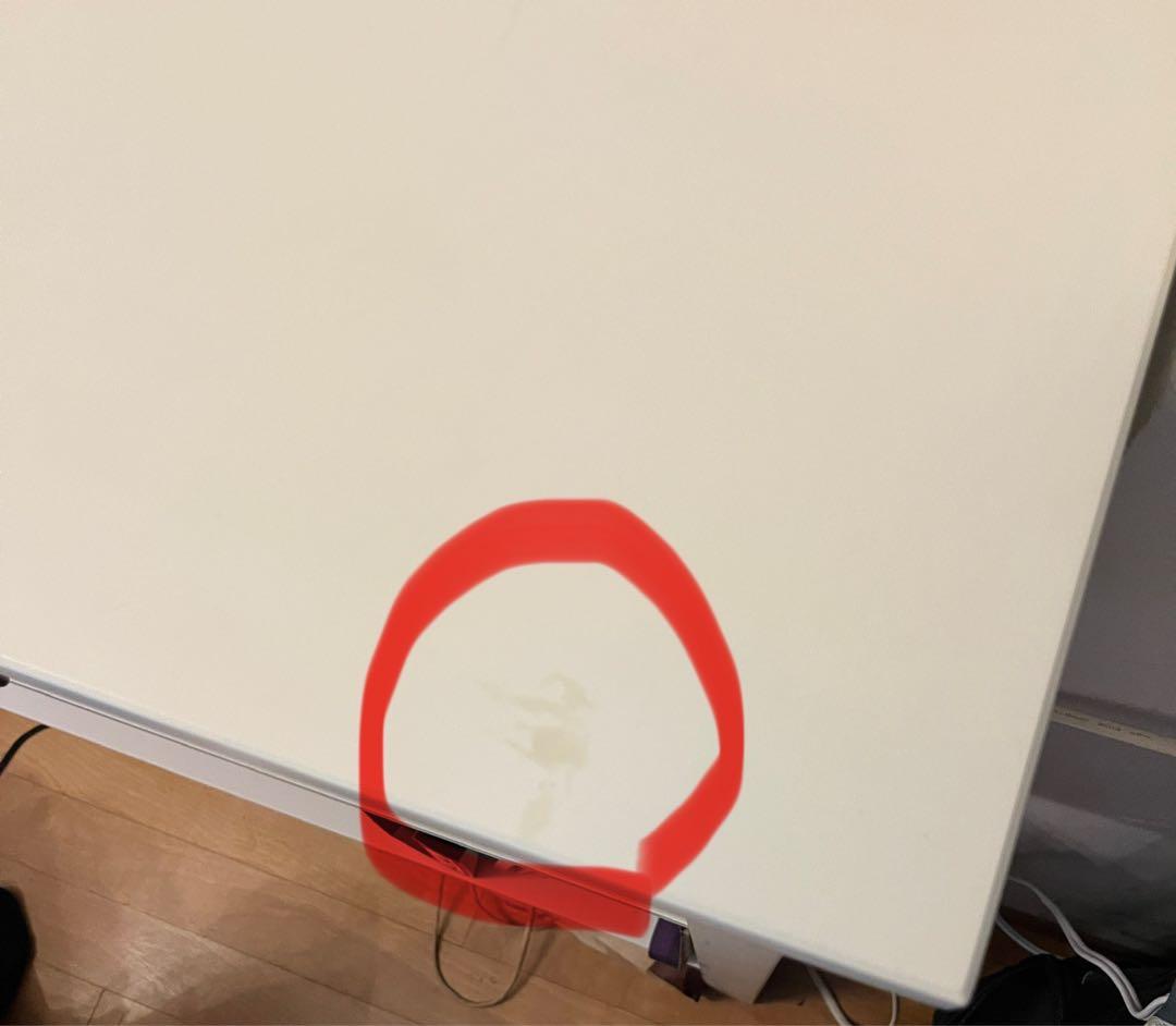 ニトリ　ホワイト 木製カウンターテーブル 2引き出し