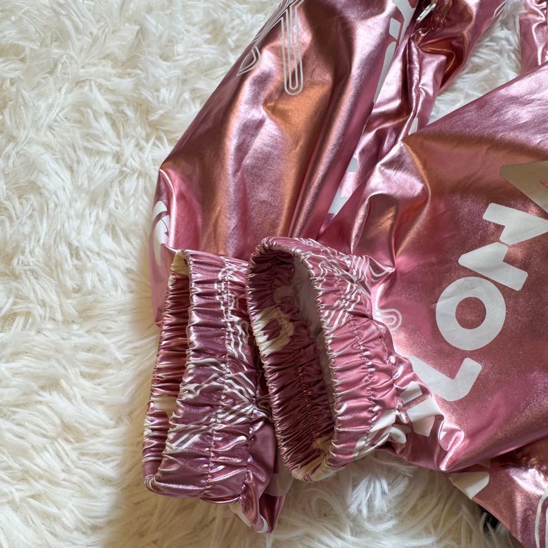 みぽぷ様マークアンドロナ フード付きジャンパー 光沢ピンク 男女兼用 ロゴ スカ